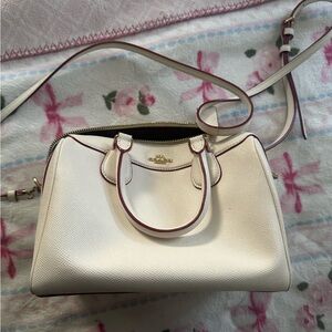 Coach White Leather Handbag